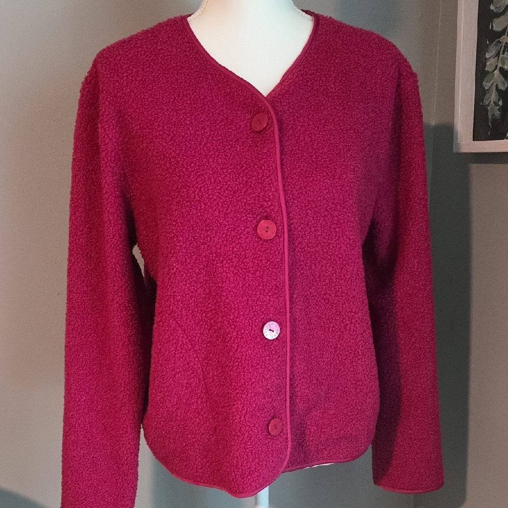 Draper James Pink Teddy Jacket NWOT Size Small